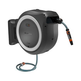 Gardena P4A S w 40m 2.5Ah/18V Enrollador de manguera con batería XXL para pared, 40 m, Negro