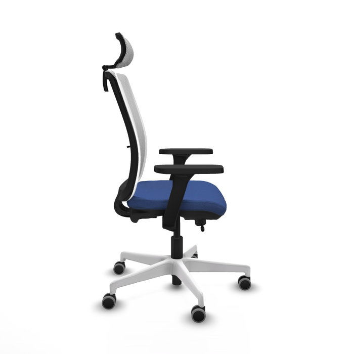 PIQUERAS Y CRESPO Silla de oficina Haches con mecanismo Sincro/Traslack Azul marino y Blanco PIQUERAS Y CRESPO Silla de oficina Haches con mecanismo Sincro/Traslack Azul marino y Blanco