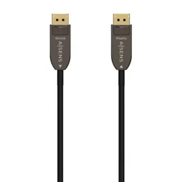 Aisens Cable DisplayPort 1.4 A155-0606, 8K 60Hz, 10 Metros, Compatible con 4K y MST, Conectores Dorados, Negro