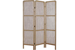 DKD Home Decor Biombo de Ratán 135x2x180 cm Marrón