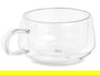 Vivalto Taza de Vidrio Borosilicato para Té, Doble Pared, 280 ml, Transparente, 14x10x6 cm (Set de 24)