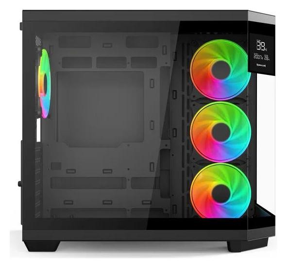Redragon Vision ARGB GC-625-PRO Torre Gaming Middle Tower ATX Vidrio Templado ARGB 4 Ventiladores USB-C Negro