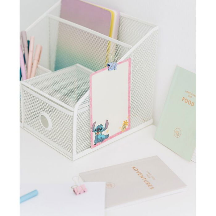 ERIK Cuaderno de notas adhesivas Stitch Disney A6, 11x15,5cm, Bloc de notas y 5 tipos de etiquetas adhesivas