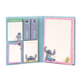 ERIK Cuaderno de notas adhesivas Stitch Disney A6, 11x15,5cm, Bloc de notas y 5 tipos de etiquetas adhesivas