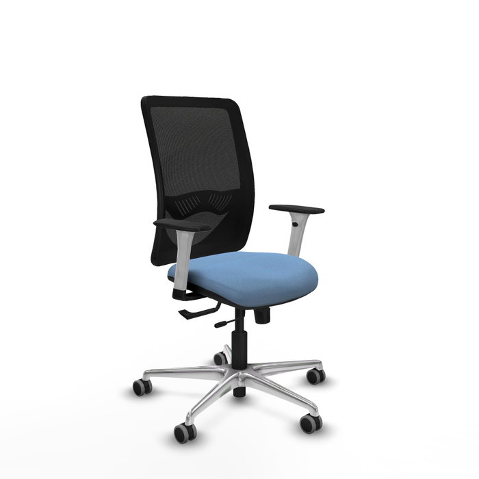PIQUERAS Y CRESPO Silla de oficina Zulema con mecanismo Sincro/Traslack, Azul cielo y Negro PIQUERAS Y CRESPO Silla de oficina Zulema con mecanismo Sincro/Traslack, Azul cielo y Negro