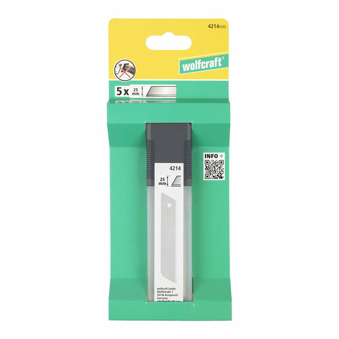 Wolfcraft Cuchillas de seguridad 25 mm, 5 uds