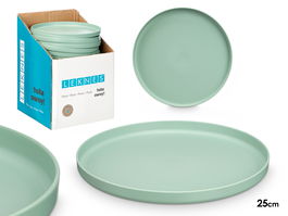 Leknes Plato Llano 25 cm Diámetro Verde (Set de 24)