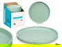 Leknes Plato Llano 25 cm Diámetro Verde (Set de 24)