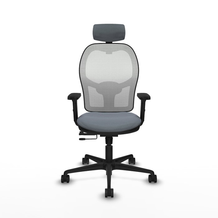 PIQUERAS Y CRESPO Silla de oficina Jorquera con mecanismo Sincro/Traslack, Gris y Blanco PIQUERAS Y CRESPO Silla de oficina Jorquera con mecanismo Sincro/Traslack, Gris y Blanco