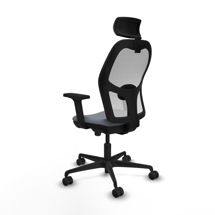 PIQUERAS Y CRESPO Silla de oficina Jorquera con mecanismo Sincro/Traslack, Gris y Blanco PIQUERAS Y CRESPO Silla de oficina Jorquera con mecanismo Sincro/Traslack, Gris y Blanco