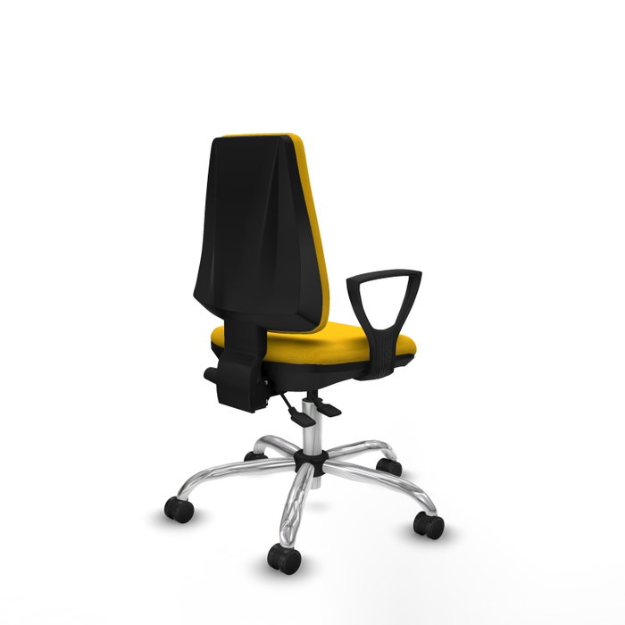 PIQUERAS Y CRESPO Silla de oficina Elche con mecanismo Asincro y tela Amarilla PIQUERAS Y CRESPO Silla de oficina Elche con mecanismo Asincro y tela Amarilla