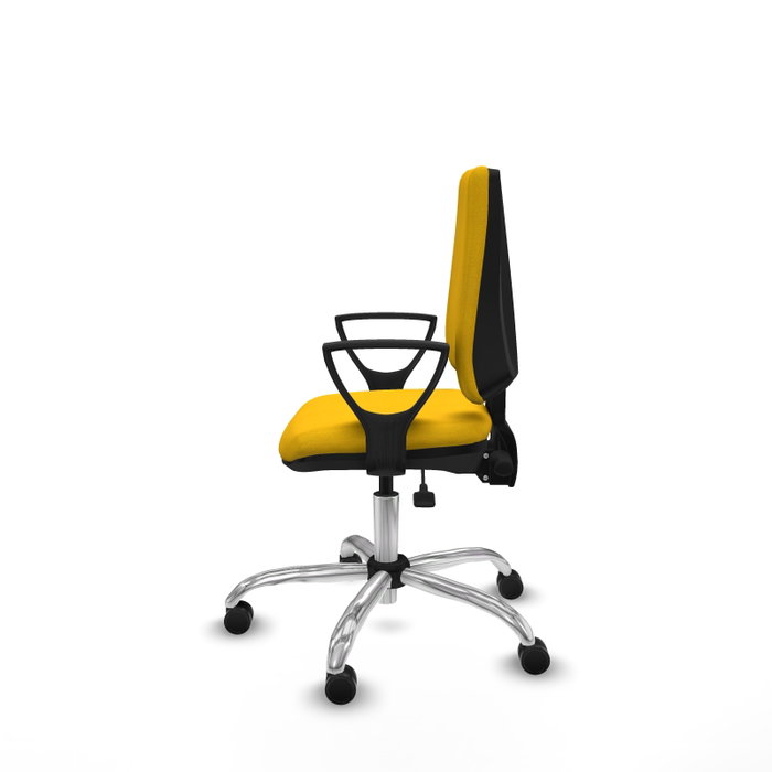 PIQUERAS Y CRESPO Silla de oficina Elche con mecanismo Asincro y tela Amarilla PIQUERAS Y CRESPO Silla de oficina Elche con mecanismo Asincro y tela Amarilla