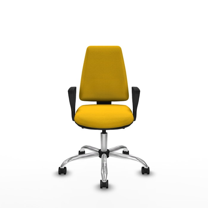 PIQUERAS Y CRESPO Silla de oficina Elche con mecanismo Asincro y tela Amarilla PIQUERAS Y CRESPO Silla de oficina Elche con mecanismo Asincro y tela Amarilla