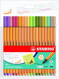 STABILO Point 88 Estuche de 18 colores nuevos