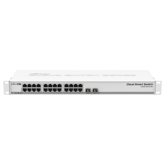 Mikrotik CSS326-24G-2S+RM Switch de 24 Puertos Gigabit con 2 SFP+ Mikrotik CSS326-24G-2S+RM Switch de 24 Puertos Gigabit con 2 SFP+