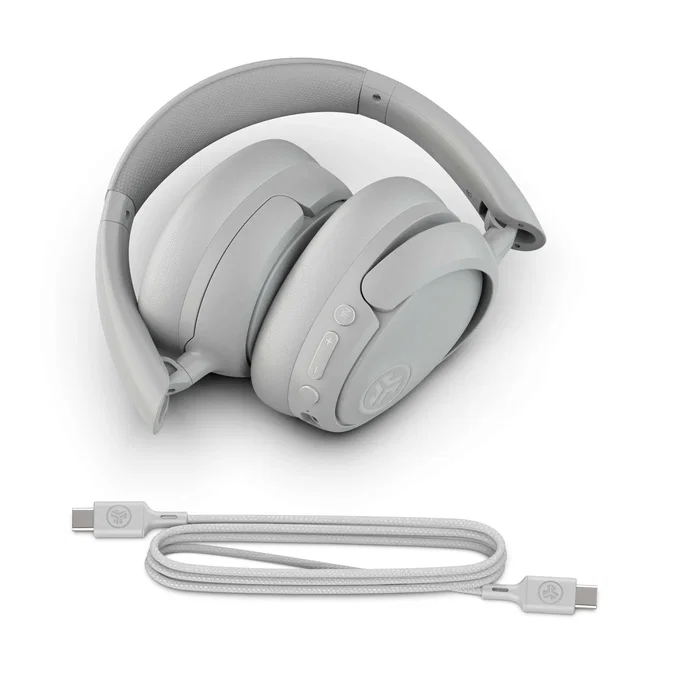 JLab Auriculares Inalámbricos Diadema JLab Lux ANC, Bluetooth 5.3, Cancelación de Ruido Activa (ANC), Circumaural, Blanco ieuhbjluxancrwht62