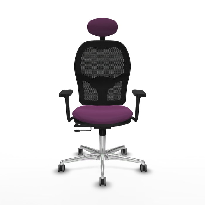PIQUERAS Y CRESPO Silla de Oficina Jorquera con Mecanismo Sincro/Traslack, Morado y Negro
