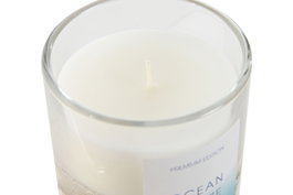 DKD Home Decor Vela Cristal con Conchas Blanca