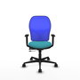 PIQUERAS Y CRESPO Silla de oficina Jorquera Sincro/Traslack Turquesa y Azul