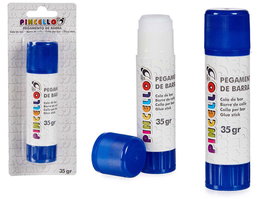 Pincello Pegamento Barra 35gr Azul Blanco 2.5x11.5x2.5 cm (Set de 48)