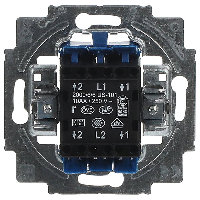 BUSCH-JAEGER 2000/6/6 US-101 Doppel-Wechsel-Schalter UP Einsatz