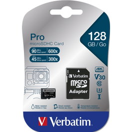 Verbatim Pro microSDXC de 128 GB con adaptador