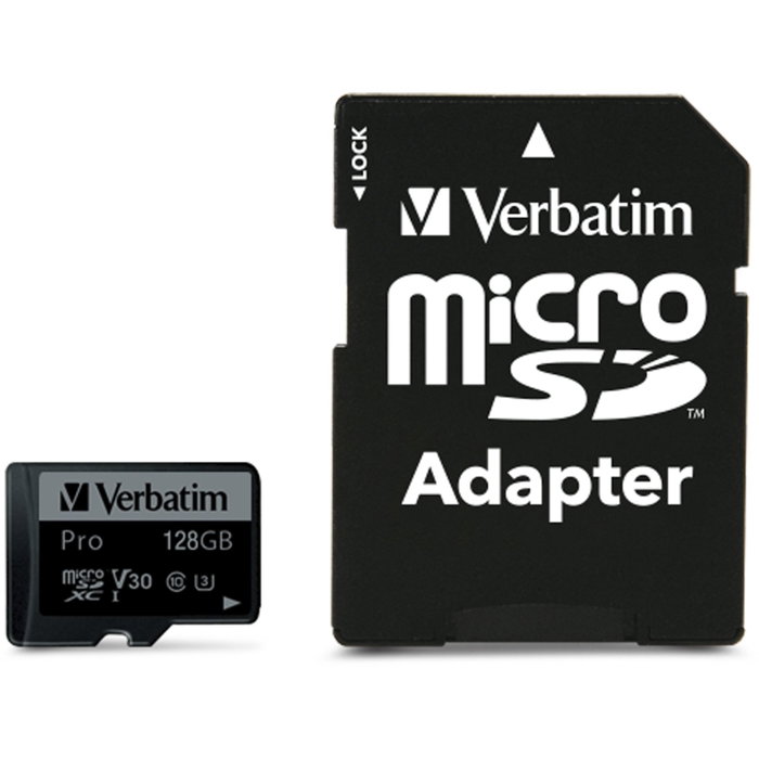 Verbatim Pro microSDXC de 128 GB con adaptador