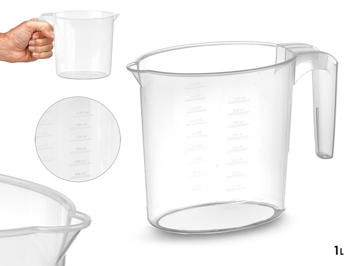 Leknes Jarra Medidora Transparente 1L Plástico PP 20x15x10cm (Set de 48) Leknes Jarra Medidora Transparente 1L Plástico PP 20x15x10cm (Set de 48)