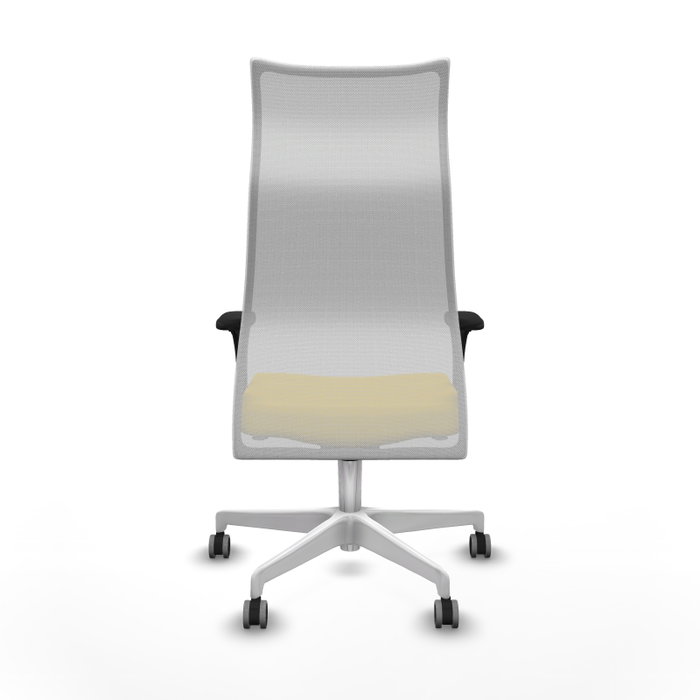 PIQUERAS Y CRESPO Sillón Albacete con Mecanismo Sincro, Similpiel Amarillo y Malla Blanco PIQUERAS Y CRESPO Sillón Albacete con Mecanismo Sincro, Similpiel Amarillo y Malla Blanco