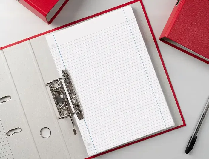 Liderpapel Recambio A4 100 Hojas 100gr Horizontal Con Doble Margen Y 4 Taladros