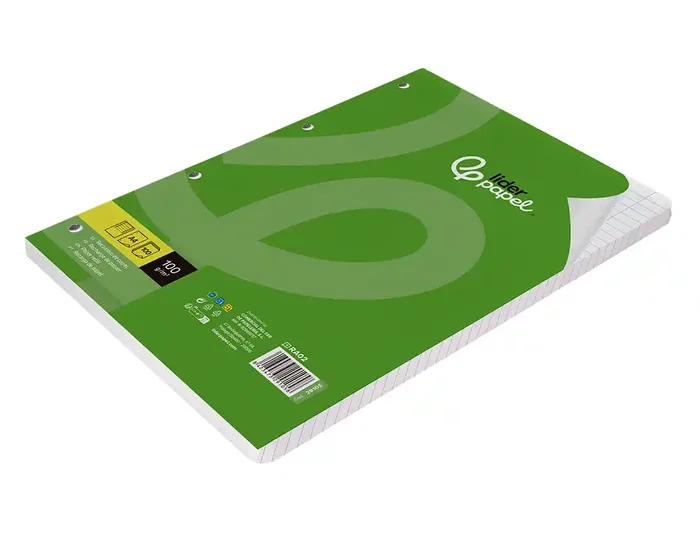Liderpapel Recambio A4 100 Hojas 100g Horizontal con Doble Margen y 4 Taladros Liderpapel Recambio A4 100 Hojas 100g Horizontal con Doble Margen y 4 Taladros