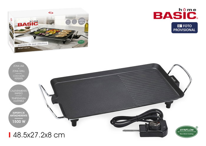 Basic Home Plancha de Asar Eléctrica 1500W Basic Home Plancha de Asar Eléctrica 1500W