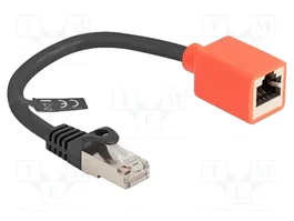 DeLOCK Adaptador de protección de dispositivos RJ45 Cat.6A S/FTP 20 cm