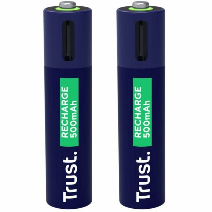 Trust Pilas recargables AAA USB-C 500 mAh, pack de 2 unidades