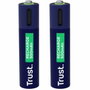 Trust Pilas recargables AAA USB-C 500 mAh, pack de 2 unidades