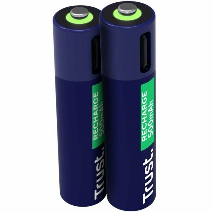 Trust Pilas recargables AAA USB-C 500 mAh, pack de 2 unidades
