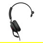 Jabra Evolve2 40 SE USB C/A UC Mono Auriculares Monoaurales para Oficina y Centro de Llamadas Negro
