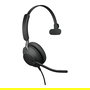 Jabra Evolve2 40 SE USB C/A UC Mono Auriculares Monoaurales para Oficina y Centro de Llamadas Negro