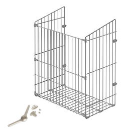 Emuca Cesto de lavandería con sistema de puerta abatible, módulo 450mm, Acero, Cromado