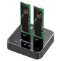 CoreParts Clonador SSD M.2 SATA USB3.2 Type C (10Gbps) con Estación Dock Dual y Función Clone Autónomo
