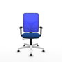 PIQUERAS Y CRESPO Silla de oficina Motilla Azul con mecanismo Sincro/Traslack