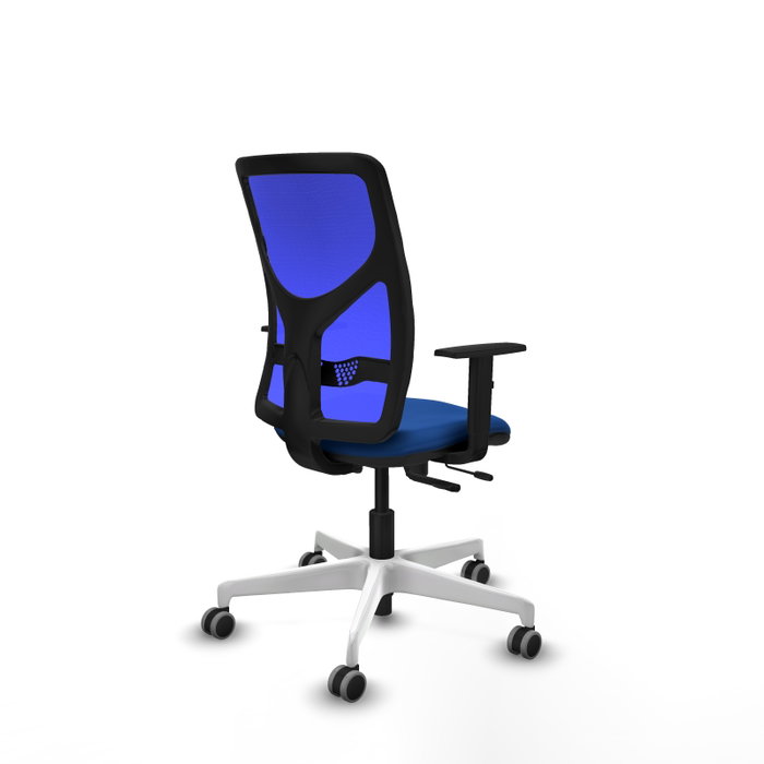 PIQUERAS Y CRESPO Silla de oficina Motilla Azul con mecanismo Sincro/Traslack
