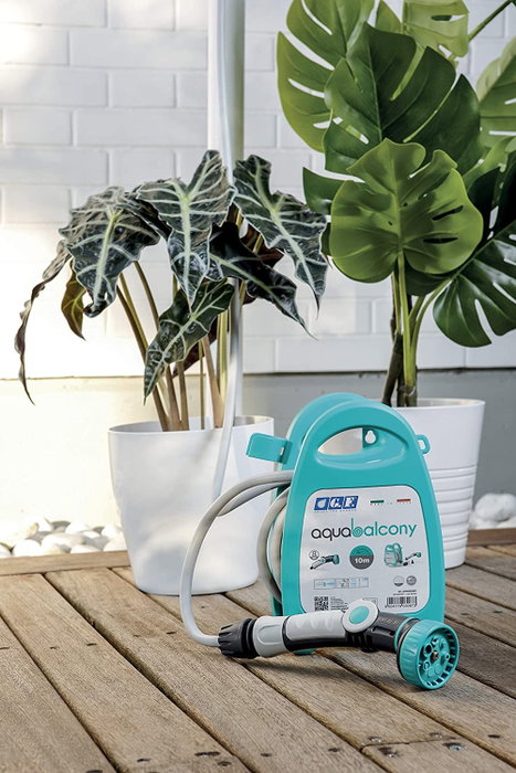 PLUVIA Kit Porta Mangueras Aquabalcony 10 m Verde