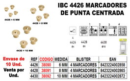 IBC finstock 4-430 4 Marcadores Punta Centrada 10 mm