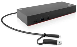 Lenovo 40AF0135EU Base para portátil y replicador de puertos Alámbrico Negro 4K Ultra HD
