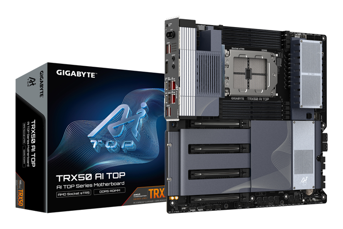 Gigabyte TRX50 AI TOP-2B Placa Base para AMD Ryzen Threadripper PRO 7000, DDR5, Wi-Fi 7