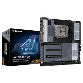 Gigabyte TRX50 AI TOP (sTR5) (D) Placa Base ATX Extendida AMD TRX50, Socket sTR5, DDR5 5200MHz, 4x M.2 PCIe 5.0, Wi-Fi 7, LAN 10GbE, USB 4