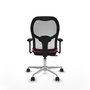 PIQUERAS Y CRESPO Silla de oficina Jorquera Rosa y Blanca con Brazos 3D
