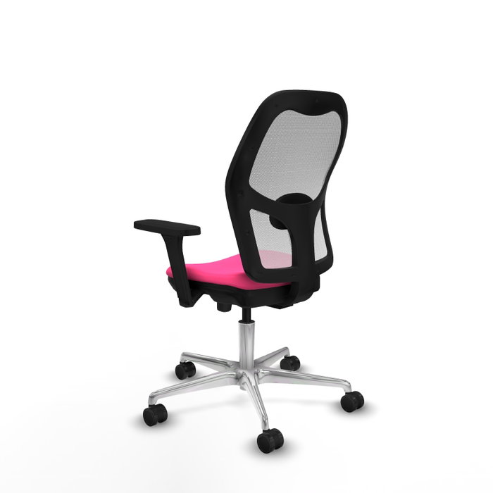PIQUERAS Y CRESPO Silla de oficina Jorquera Rosa y Blanca con Brazos 3D PIQUERAS Y CRESPO Silla de oficina Jorquera Rosa y Blanca con Brazos 3D