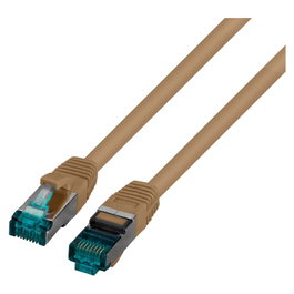 EFB Elektronik Cable de parcheo RJ45 Cat.6A S/FTP Marrón 0,15m